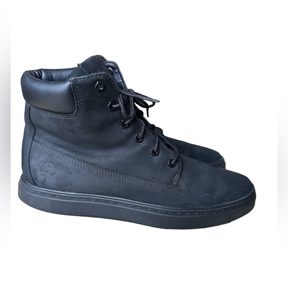 Timberland Eden Square/Flannery Sneaker Boot Black Nubuck Leather Lace Up 11 - Picture 3 of 8
